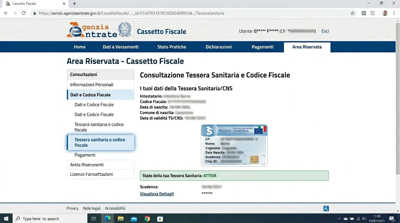 Sezione del cassetto fiscale sul portale dell'Agenzia delle Entrate per scaricare il certificato di attribuzione